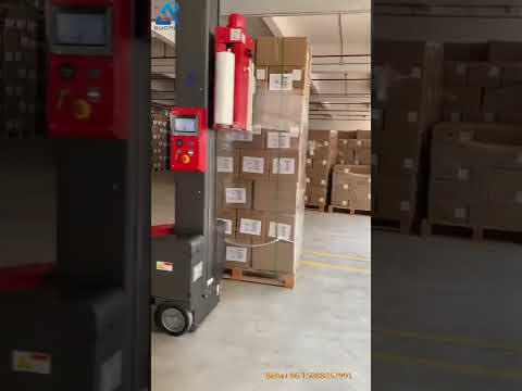 Robot pallet wrapping machine #shorts