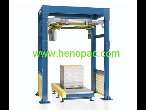 Ring Type High Speed Fully Automatic Pallet Wrapping Machine Rotary Ring Automatic Pallet Wrapper