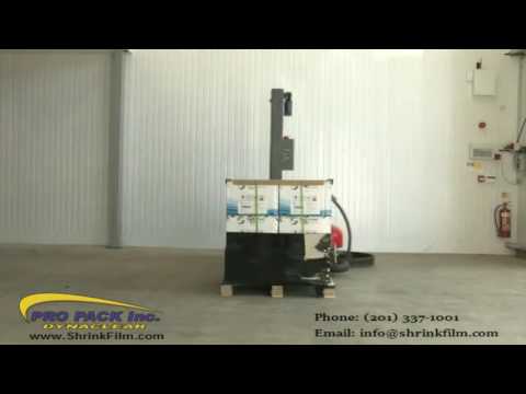 Robot Stretch Wrapper Q-360° Stretch Wrapping a Small Pallet