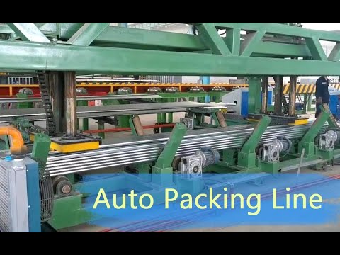 Auto packing line for round pipe, square pipe, rectangular pipe./ Auto stacking line