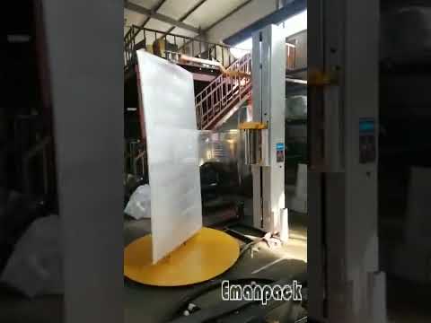 Wooden door vertical stretch film wrapping machine pallet wrapping machine pallet wrapper