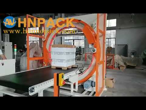 2000mm diameter horizontal ring stretch wrapper machine for warehouse pallet packing