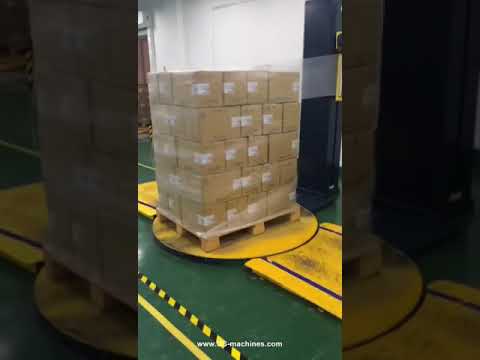 Carton box pallet stretch film wrapping packing machine automatic packing line