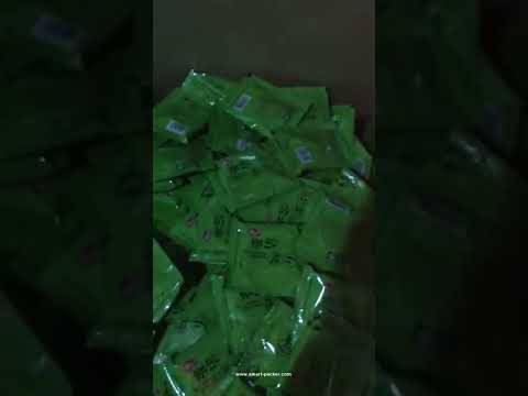 Non woven tea bag in plastic bag automatic bagging packing machine running video