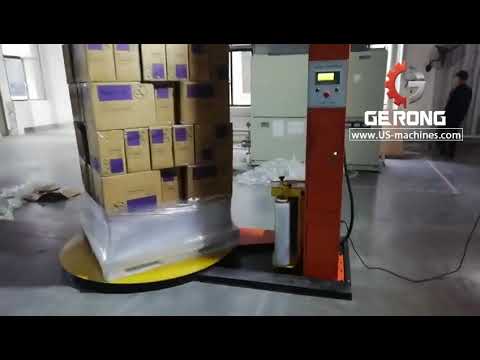 Automatic case box stretch film wrapping sealing packing machine pallet film wrapping machine