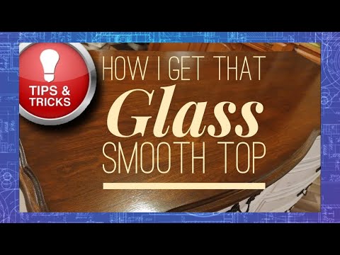 How I get that glass smooth top with polyurethane Tips and Tricks for Furniture Makeover