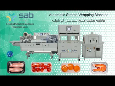 Automatic stretch wrapping machine