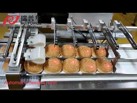 China Automatic packing machine, packaging line for burger, bread, bun