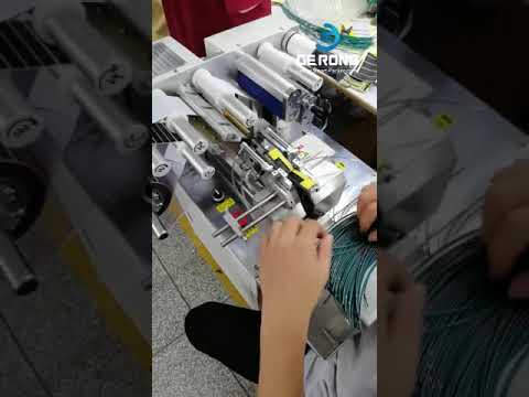 Semi automatic wire cable labeling machine cable sticker folding labeling equipment