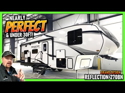 Nearly PERFECT &amp; Small Sized New Couple&#039;s Fifth Wheel!! 2023 Grand Design Reflection 270BN