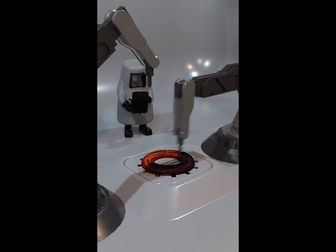 This brand new industrial robots from satisfaction industries can make coils within 30 seconds!