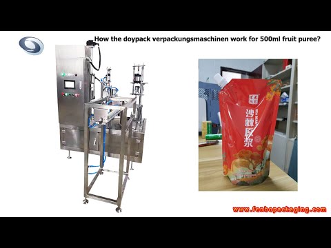 How the doypack verpackungsmaschinen work for 500ml fruit puree?