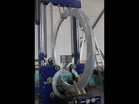 Big pipe coil wrapping machine and packing machine