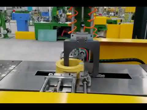 Automatic wire cable winding and strapping machine