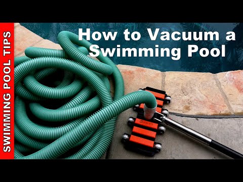 How to Vacuum A Swimming Pool Step by Step Featuring Leslie&#039;s 14&quot; Pro Grade Vacuum Head