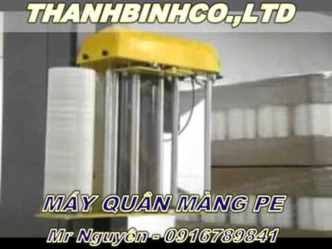 MAY QUAN MANG PE XUNG QUANH PALLET - STRETCH WRAPPING MACHINE - 0916789841