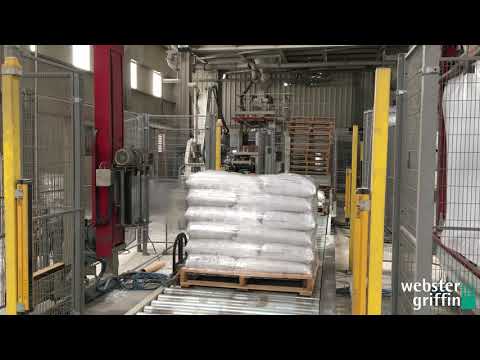 High Speed Pallet Stretch Wrapping System for Bags by Webster Griffin