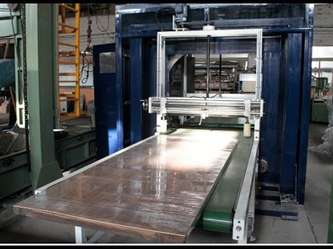 Automatic door wrapping machine/stretch wrapper