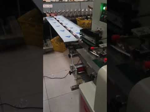 Automatic metal part knot hose tube flow film bag packaging machine horizontal high speed bag packin