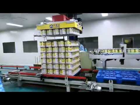 Fully automatic tin cans palletizer equipment