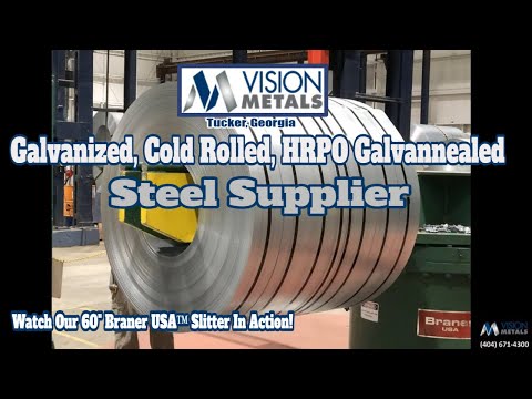 Galvanized, Cold Rolled, HRPO, Galvannealed Steel Coil &amp; Sheet Supplier - Braner USA™ Slitter