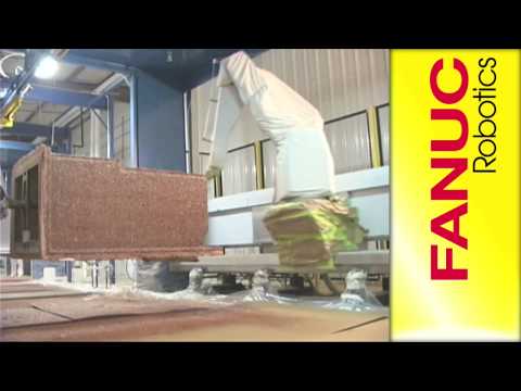 P-200 Paint Robot Applies Chop Gel to a Bathtub/Shower - FANUC Robotics Industrial Automation