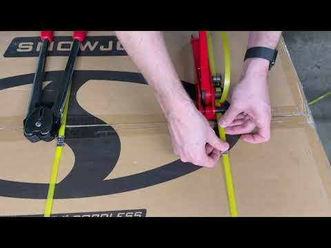How to use a &quot;Pallet Packaging Strapping Banding Kit Tensioner Tool Sealer&quot;