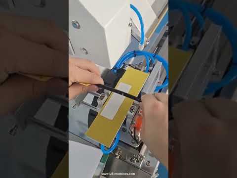 Power cable label folding machine round cable label applicator video