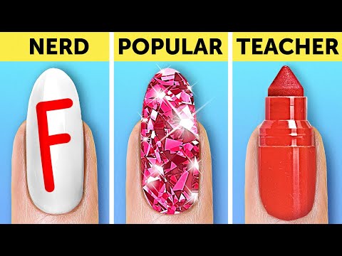 NERD GIRL VS POPULAR GIRL || Crazy School Hacks And Tricks By 123 GO! GOLD