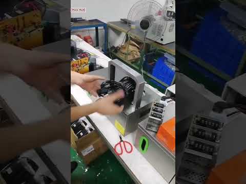 Desktop power cable clear belt strapping sealing packing machine testing video