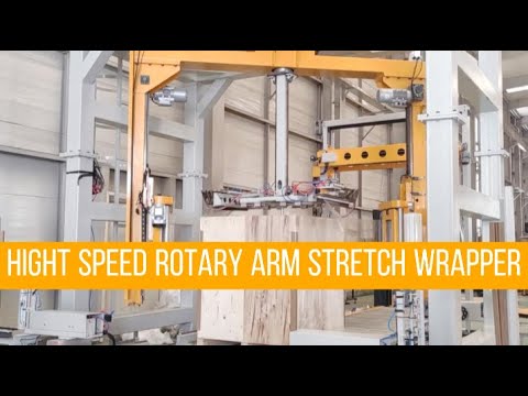 Hight speed Rotary arm stretch wrapper/rotating arm pallet wrapping machine