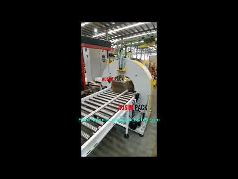 Aluminum profile furniture door woodbox panel orbital horizontal stretch wrapping machine