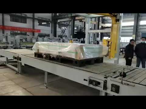 Top Sheet Pallet Stretch Wrapping Machine 5 Sides Pallet Packing Machine with Top Sheet Dispenser