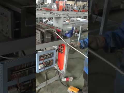 Bending pipe forming + punching in one machine