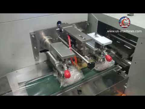 Instant noodle bag flow type horizontal film wrapping sealing machine pillow bag packing video