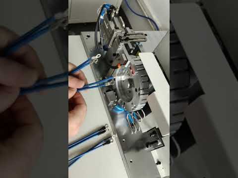 automatic heat shrink tube cutting inserting shrinking machine