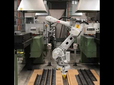 HewSaw factory, robots working in hardening shop