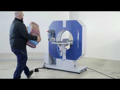 Compacta 6 horizontal semi-automatic stretch wrapper wrapping a wide range of products