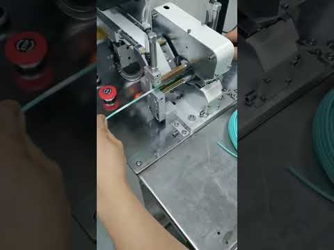 Semi auto cable sticker wrapping machine