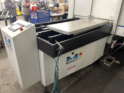 50&quot; x 20&quot; Midaco &quot;AS5020SD&quot; CNC Automatic Pallet Changer w/Aluminum Pallets &amp; Automatic Door