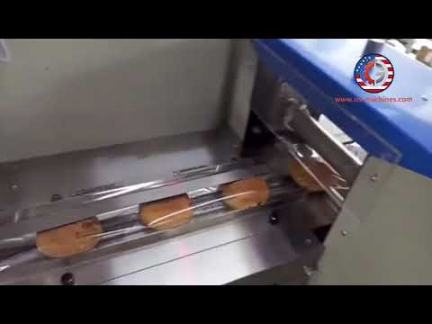 Hamburger bread horizontal film wrapping bag filling sealing packing machine