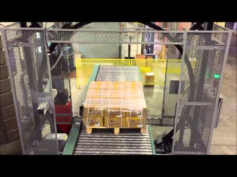 Fully Automated Wrapping System Wrapping A 4x4 Pallet