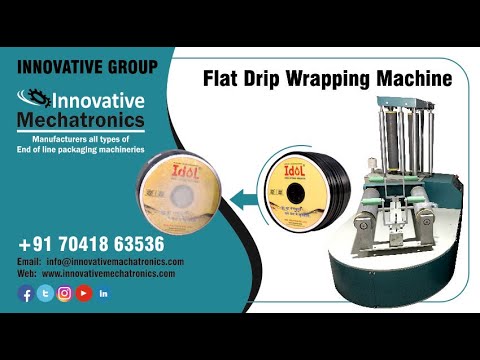 Flat drip rain drip packing machine | rain pipe wrapping machine