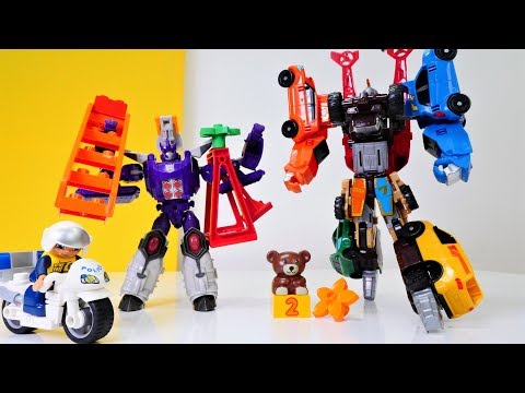 Giga Tobot gegen Galvatron - Welcher Roboter ist stärker? - Spielzeugvideo für Kinder