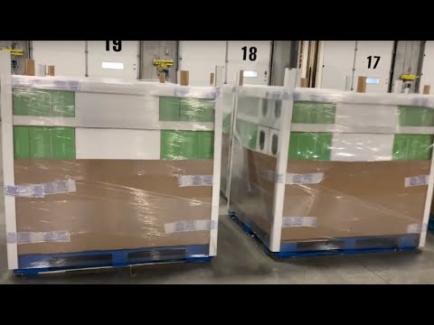 Pallet Stretch Wrapping || Warehouse Pallet Wrapping || Warehouse Work || VinFam