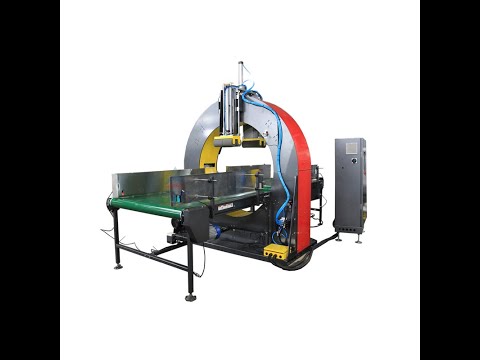 automatic horizontal orbital stretch wrapping machine spiral wrapper