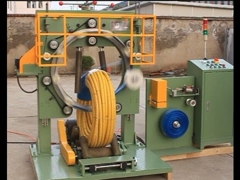 GS300 hose/pipe wwrapping/packing machine.wmv