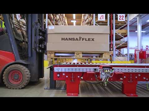 Want a seamless production line? Moscas fully automatic pallet strapper makes it so easy!