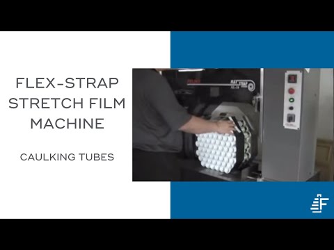 Caulking Tubes Bundled Using Felins Flex Strap XL 36 Stretch Film Bander