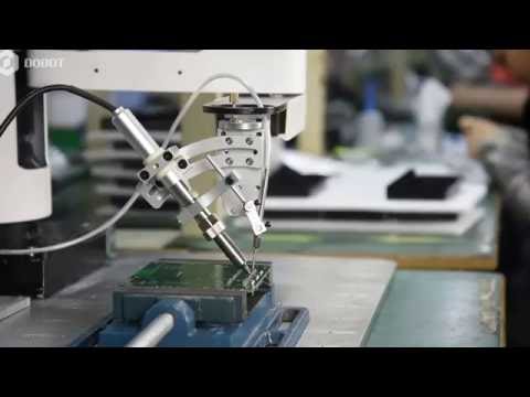 Dobot M1 Industrial Application - Robotic Arm Soldering in Factory @Dobotarm